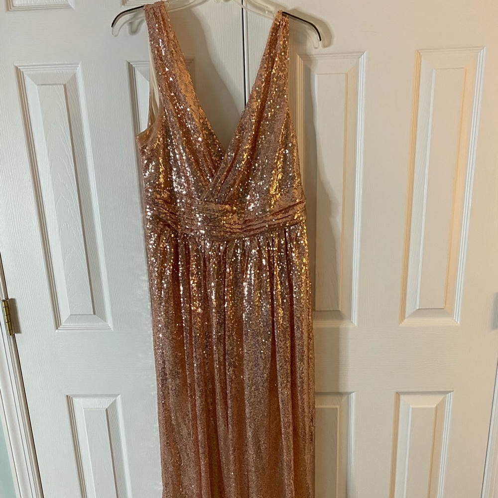 Floor length sequin gown